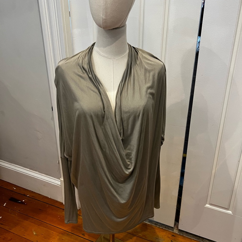 Helmut Lang Gray Long Sleeve Top